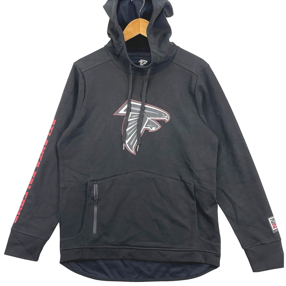 NFL Atlanta Falcons Pullover Hoodie Mens L Black Sporty Activewear Football